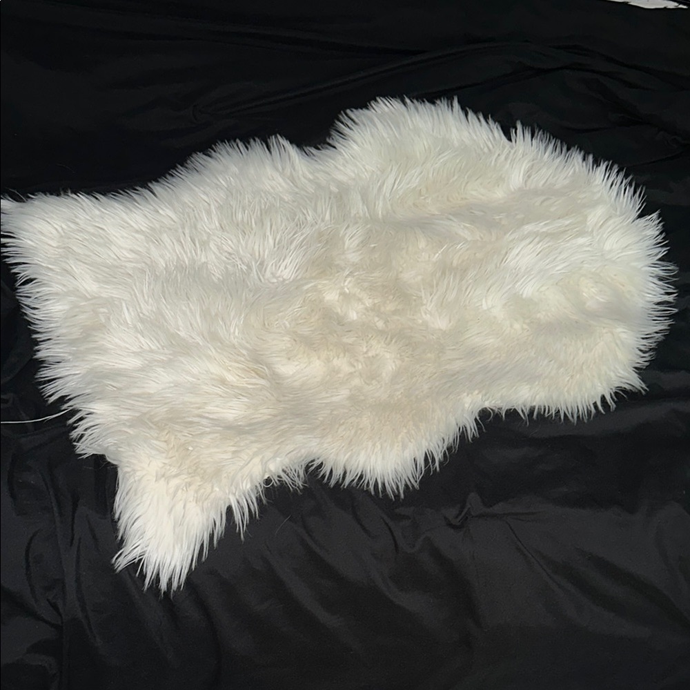 White Faux Fur Rug